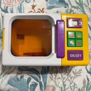 Interactive Yellow and Purple Kids Microwave Toy